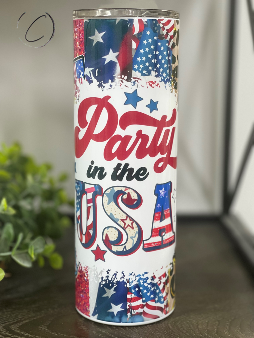 Party In The USA 20oz Skinny Tumbler