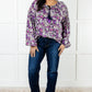 Pulled Together Ditsy Floral Bubble Sleeve Blouse