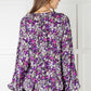 Pulled Together Ditsy Floral Bubble Sleeve Blouse