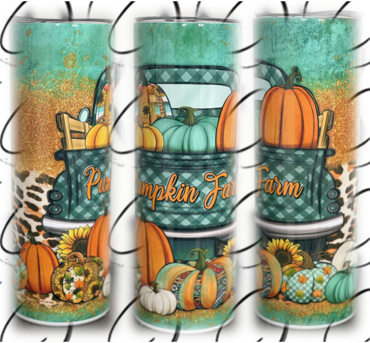 Pumpkin Farm Truck 20oz Skinny Tumbler