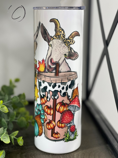 Pumpkin Spice Farm Animals 20oz Skinny Tumbler