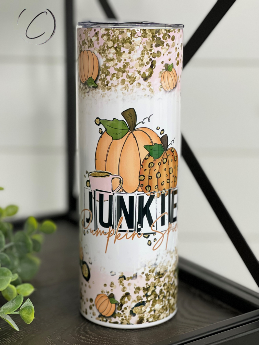 Pumpkin Spice Junkie 20oz Skinny Tumbler