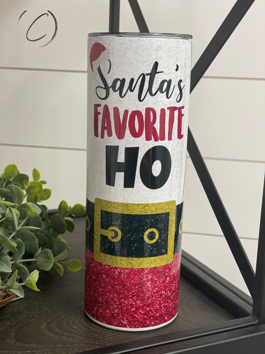 Santa's Favorite Ho 20oz Skinny Tumbler