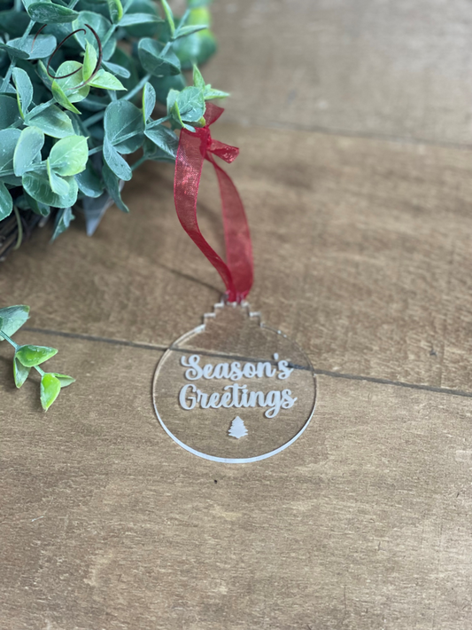 Season's Greetings Acrylic Ornament