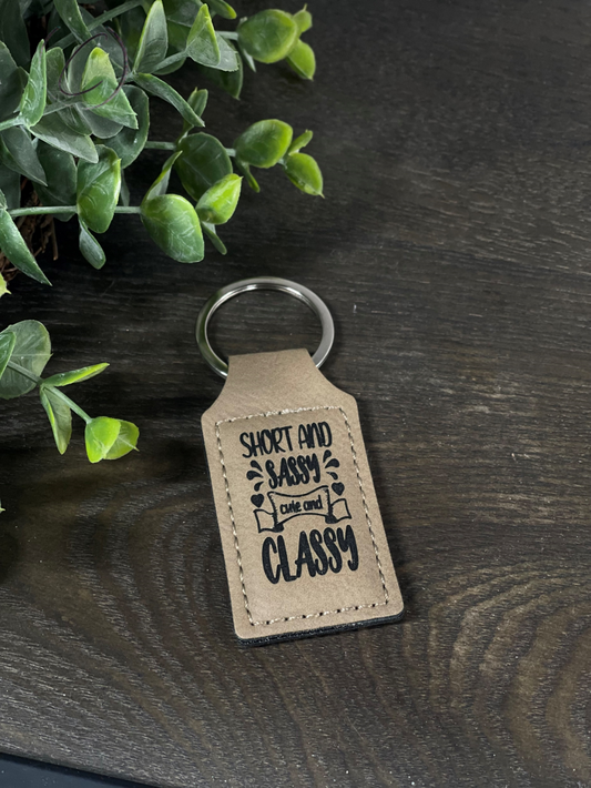 Short, Sassy, Cute & Classy Leather Keychain