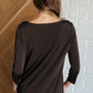 Signature Classic Round Neck Top in Chocolate