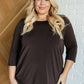 Signature Classic Round Neck Top in Chocolate