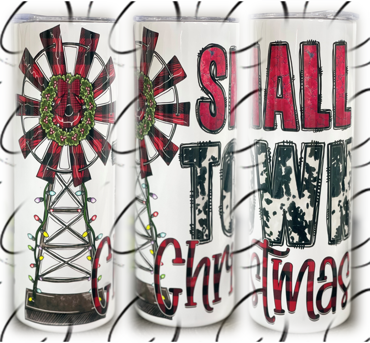 Small Town Christmas 20oz Skinny Tumbler