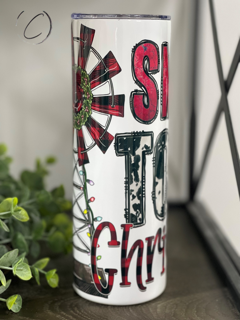 Small Town Christmas 20oz Skinny Tumbler