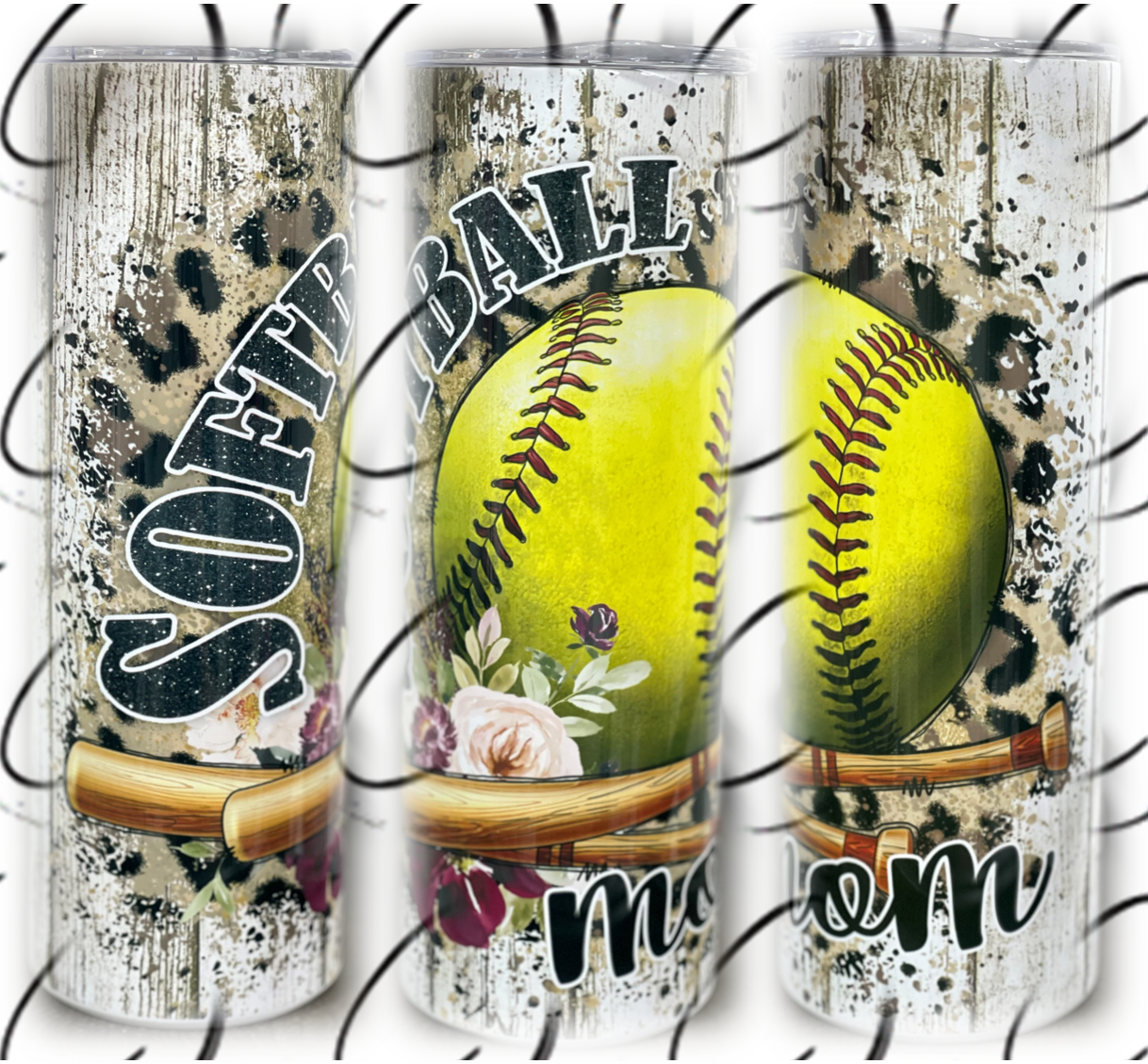 Softball Mom 20oz Skinny Tumbler