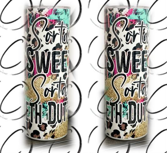 Sorta Sweet Sorta Beth Dutton 20oz UV Blue Skinny Tumbler