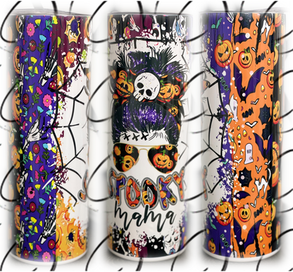 Spooky Mama 20oz UV Purple Skinny Tumbler