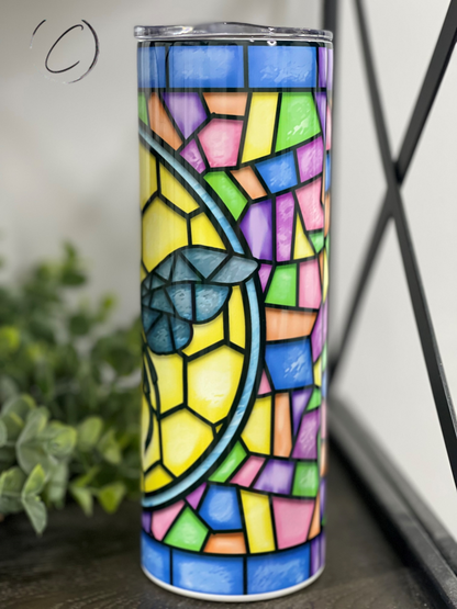 Stained Glass Bee 20oz Skinny Tumbler