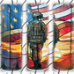 Stained Glass Soldier 20oz Skinny Tumbler