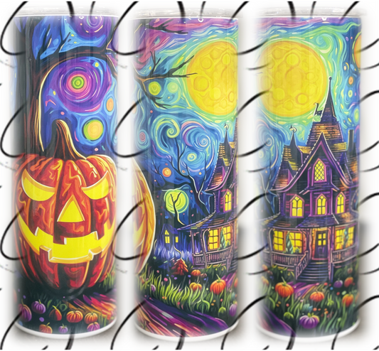 Starry Night Halloween 20oz Skinny Tumbler