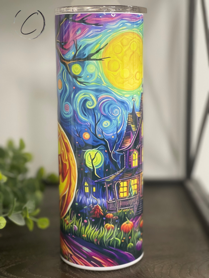 Starry Night Halloween 20oz Skinny Tumbler