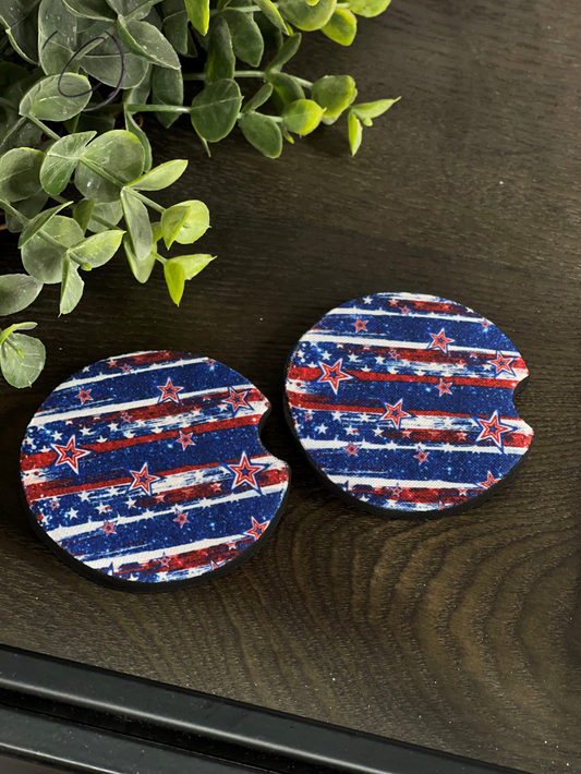 Stars & Stripes Car Coaster Set