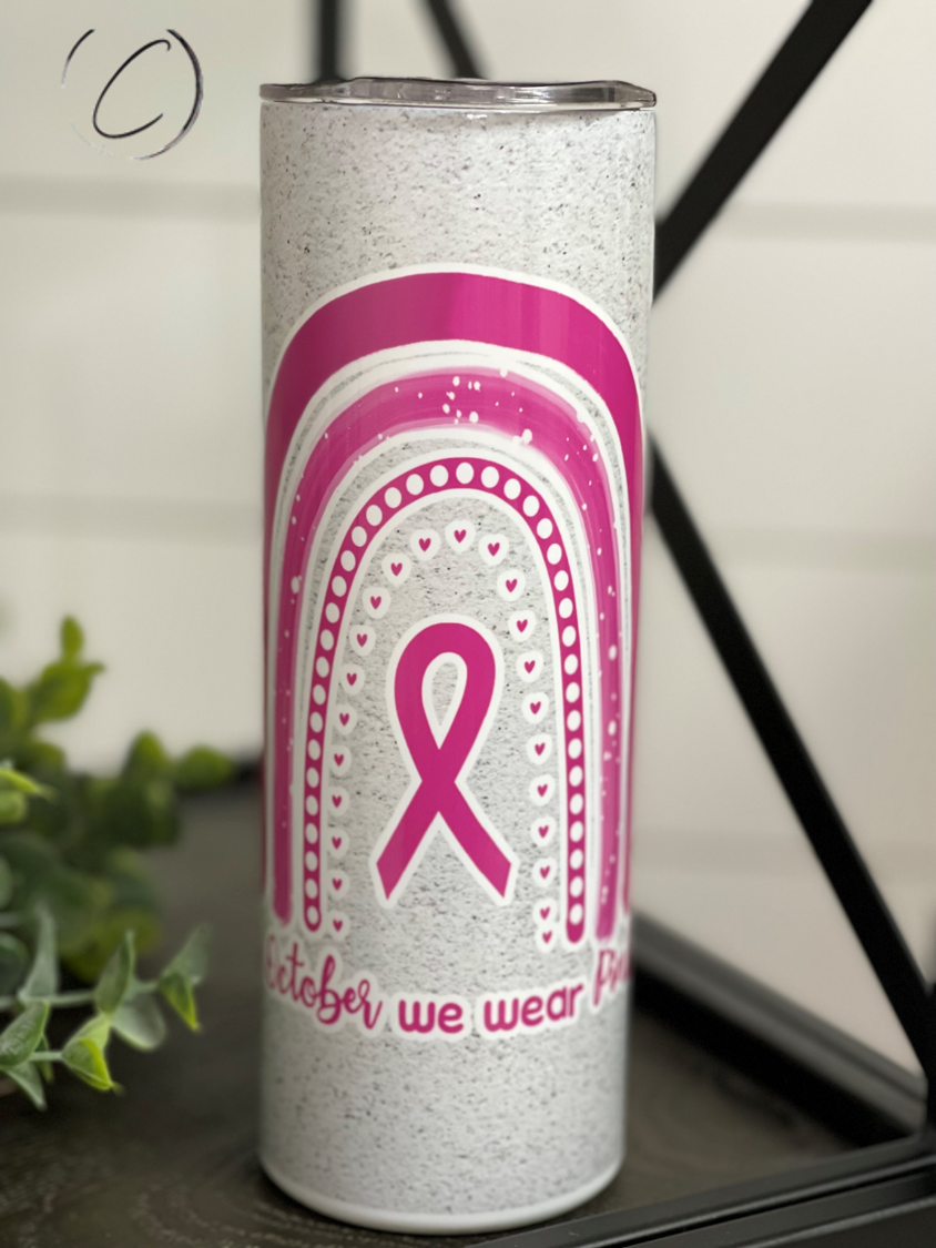 Strong Is The Only Choice 20oz UV Pink Skinny Tumbler