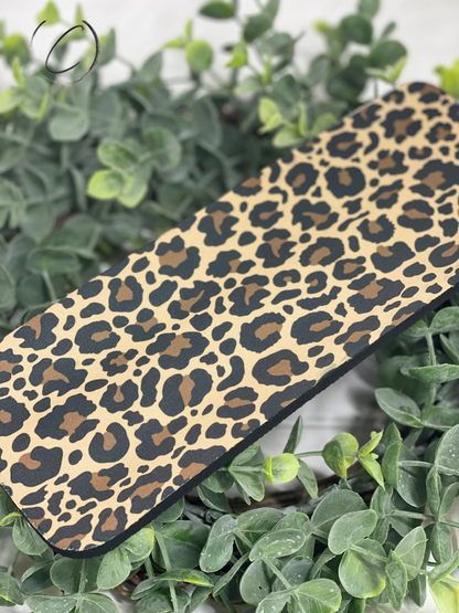 Tan Leopard Print Slap Wrap Can Cooler