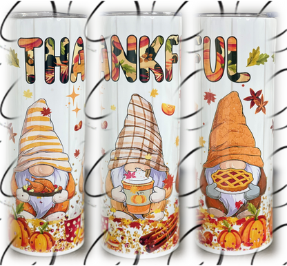 Thankful Gnomes 20oz Skinny Tumbler