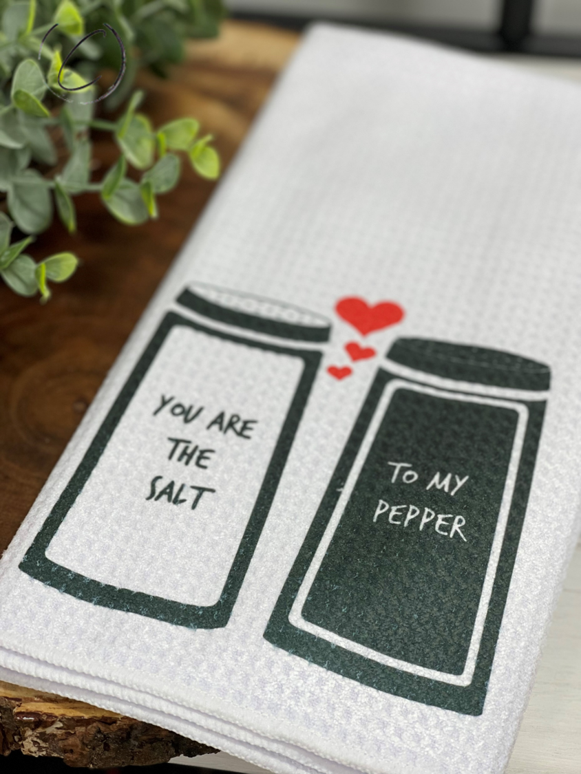 The Salt To My Pepper Waffle Weave Tea Towel