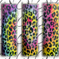 Tie Dye Leopard 20oz Shimmer Skinny Tumbler