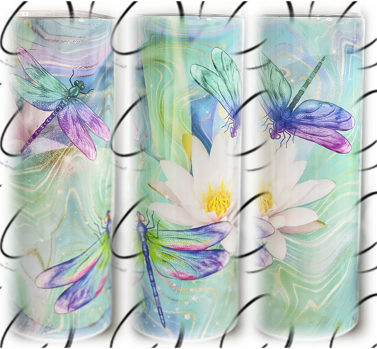 Translucent Dragonflies 20oz Skinny Tumbler