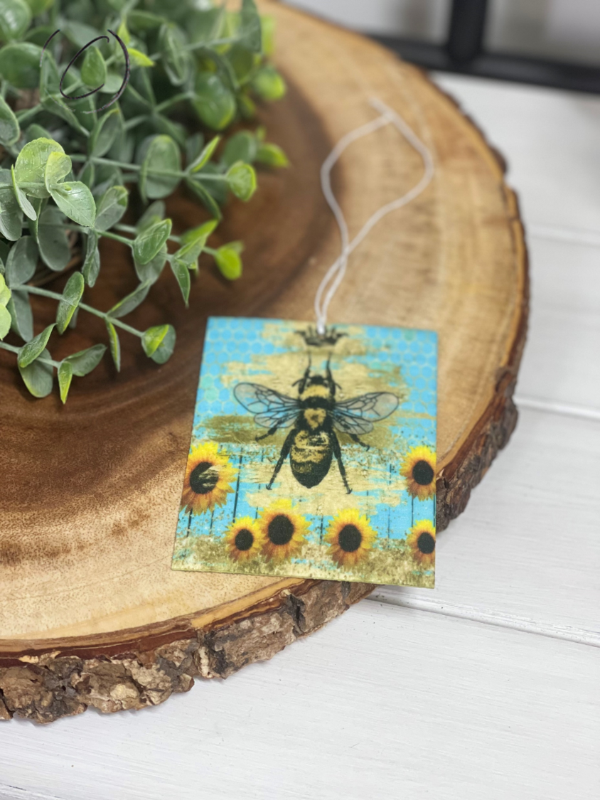 Turquoise Queen Bee Car Freshener