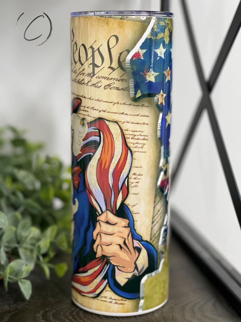 Uncle Sam We The People 20oz Skinny Tumbler