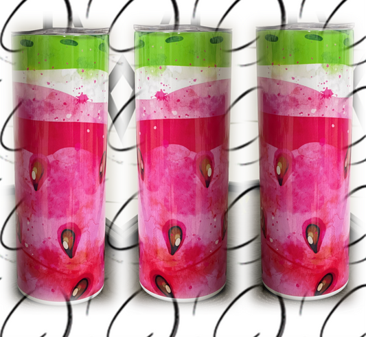 Water Color Watermelon 20oz Skinny Tumbler