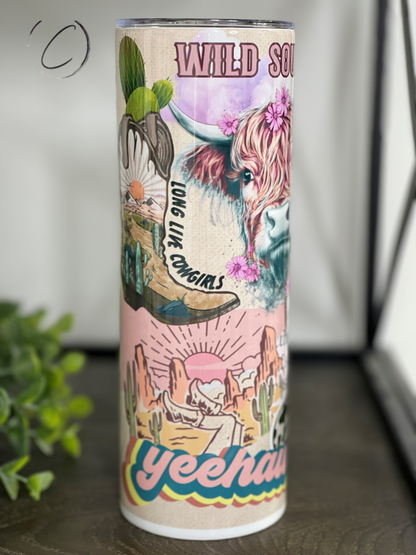 Yeehaw Cowgirl 20oz Skinny Tumbler