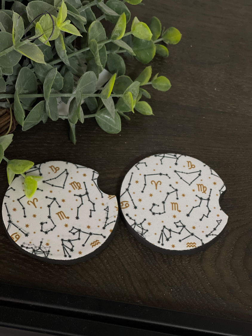 Zodiac Car Coaster Set