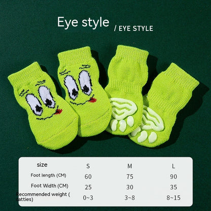 High Quality Non-slip Sole Socks Cat/Dog 4 Pack