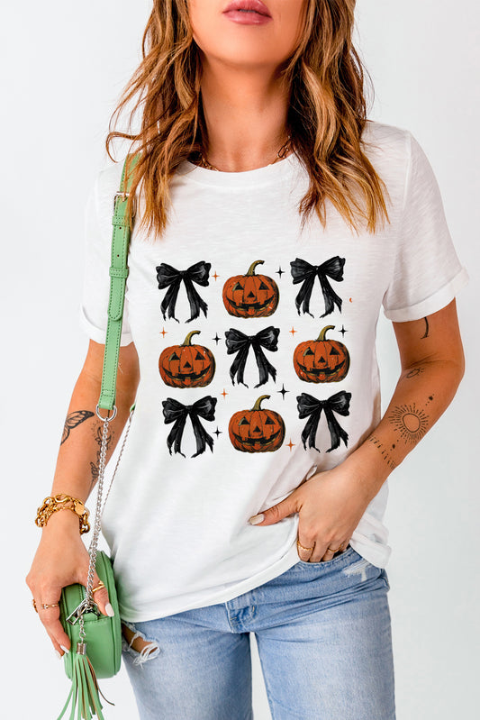 Pumpkin and Bows Short Sleeve T-Shirt