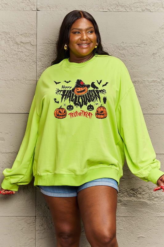 Happy Halloween Trick or Treat Graphic Sweatshirt