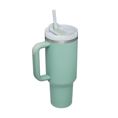 40 Oz Tumbler With Handle & Straw