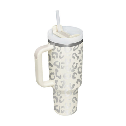 40 Oz Tumbler With Handle & Straw