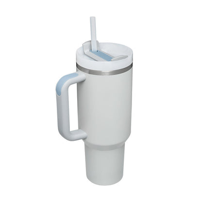 40 Oz Tumbler With Handle & Straw