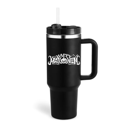 40 Oz Tumbler With Handle & Straw