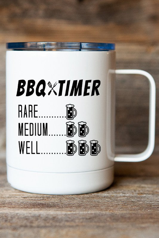 BBQ Timer Coffee Travel Mug 120z