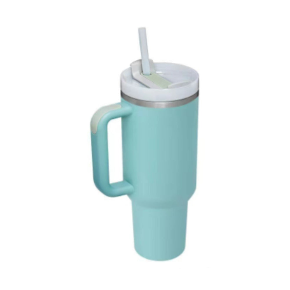 40 Oz Tumbler With Handle & Straw