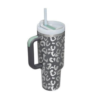 40 Oz Tumbler With Handle & Straw