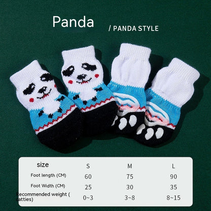 High Quality Non-slip Sole Socks Cat/Dog 4 Pack