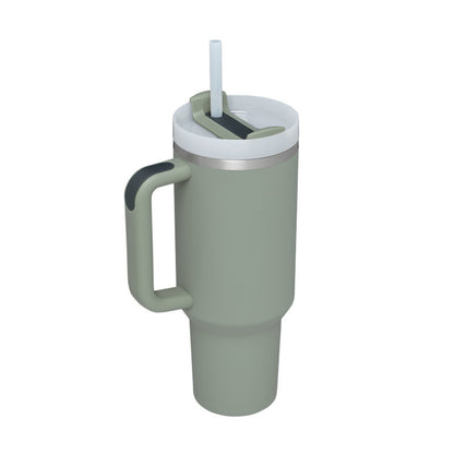 40 Oz Tumbler With Handle & Straw