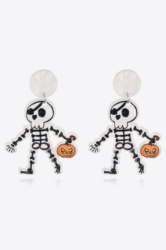 Skeleton Halloween Theme Earrings