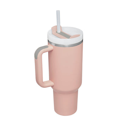 40 Oz Tumbler With Handle & Straw