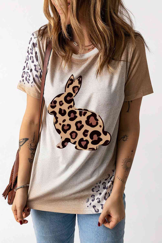 Easter Leopard Graphic T-Shirt