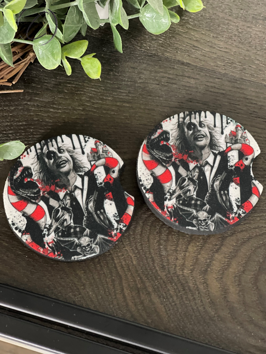 Beetlejuice Neoprene Car Coaster Set