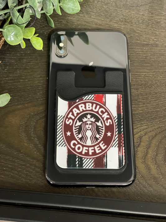 Buffalo Plaid Starbucks Card Caddy Phone Wallet