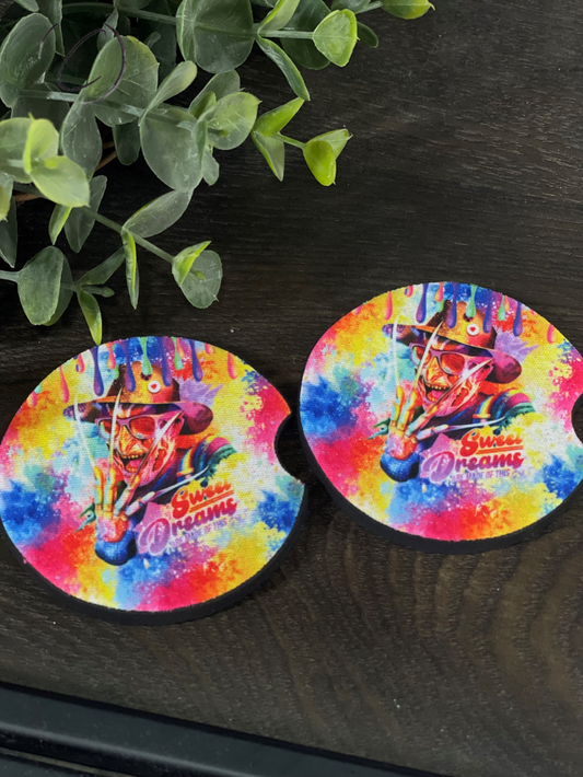 Freddy... Sweet Dreams Car Coaster Set